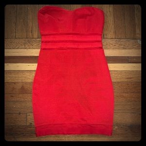 Red Strapless Dress